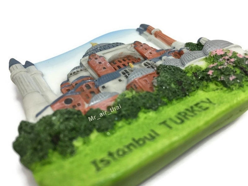 WitnyStore Tiny 2â…ž" Hagia Sophia Istanbul Turkey TÃ¼rkiye Magnet - Miniature Hand Made Resin 3D Asia Landmark Tourist Attraction Decorative Refrigerator Fridge Magnets DÃ©cor Collectible Souvenir Gift - Image 3